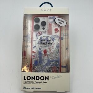 MVMT London & Confetti Liquid Glitter Magnetic Case Iphone 14‎ Pro Max  NEW